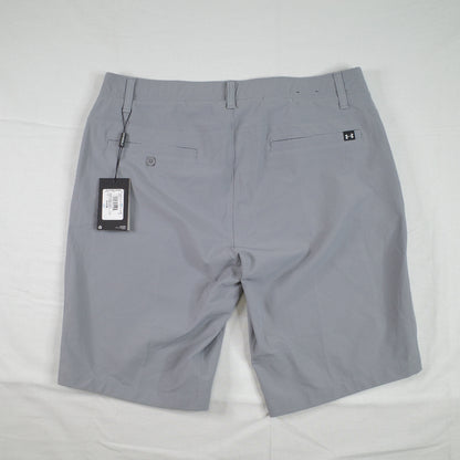 Under Armour Men Drive Tapered Shorts Size 36 UA Golf Water Repellent Grey New