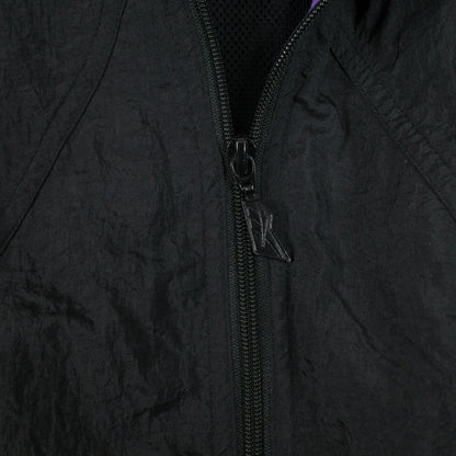 Vintage Reebok Black  Purple Track Set Zip Jacket Pants Mens Medium
