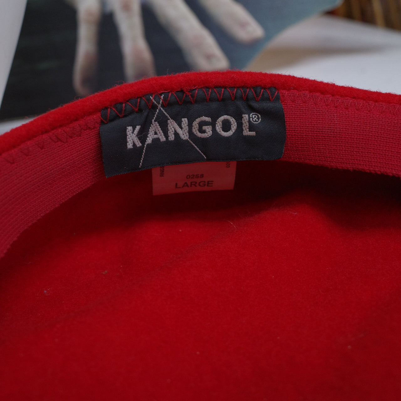 Kangol Wool 504 Flat Cap Men Vintage Red Large