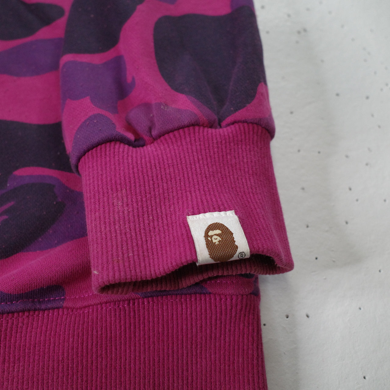 A Bathing Ape Pink Purple Camo College Pullover Hoodie Large Japan Fit