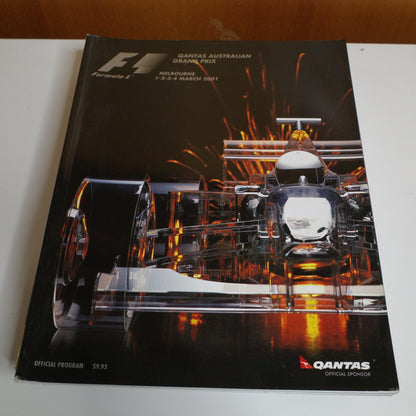 Lot of 7 Melbourne Australian Grand Prix Programs 1996 1997 1998 2000 2001 2002