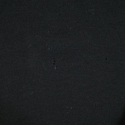 Vintage Coogi 80's Black Wool Cuggi Quarter Button Sweater Black Mens Medium
