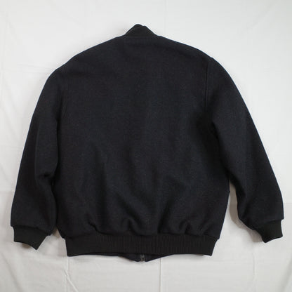 Protector Kembla Mens 70s Black Wool Blend Laminex Worker Bomber Australian Made Size 80 Fits L