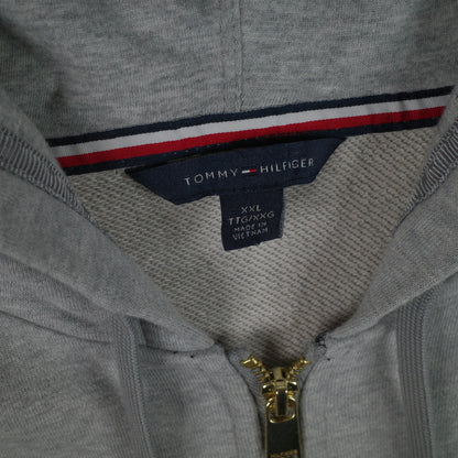 Tommy Hilfiger Grey Zip Up Hoodie Cotton Men's XXL
