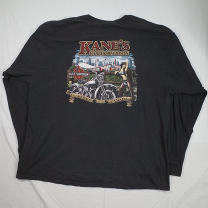 Harley Davidson Motorcycles Polar Bear Run Calgary Alberta Long Sleeve T Shirt Mens 5XL~