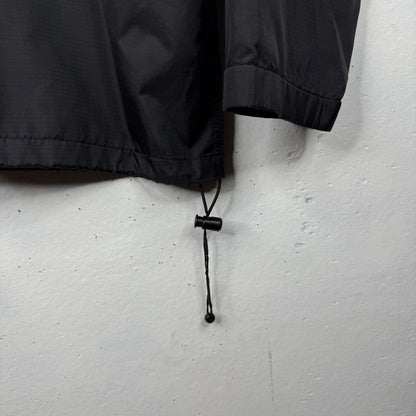 UNIQLO Nylon Hooded Jacket Packable 90s Black Solid Mens Medium