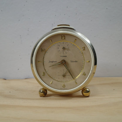 Vintage Junghans Trivox Silentic Silent-Tic Desk Alarm Clock German Made for parts