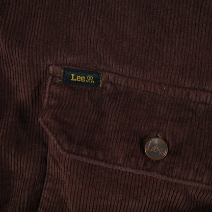 Lee Cord Button Up Long Sleeve Brown Shirt H.D Lee Company Mens Large