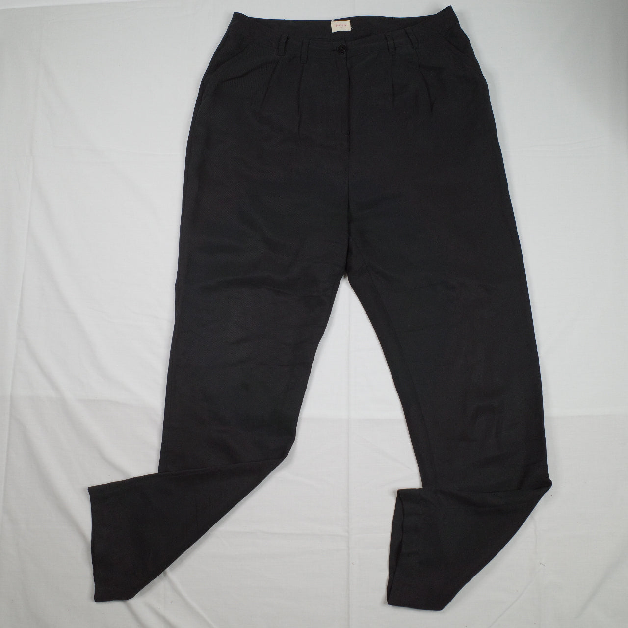 Gorman Black Cotton Mid Rise Pleated Trousers Workwear Corporate Womens 4