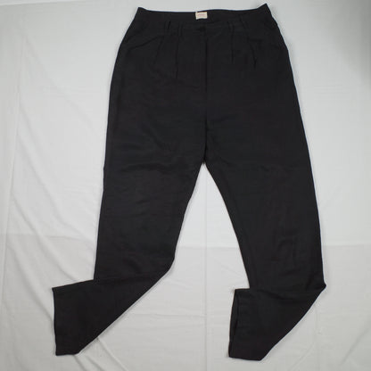Gorman Black Cotton Mid Rise Pleated Trousers Workwear Corporate Womens 4