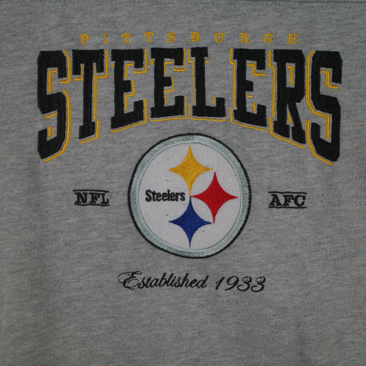 Steelers NFL Pittsburg Team Apparel Grey Crewneck Women's Small