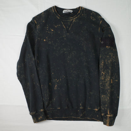 Stone Island OVD Acid Wash Black Sweatshirt Crewneck Mens Small NWT