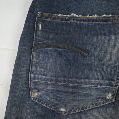 G-Star Raw Men's 3301 Slim Denim Pants Washed Blue Size 34x32