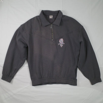 Black and Blue Elite Vintage Australian Made Quarter Zip Sweater Mens Medium
