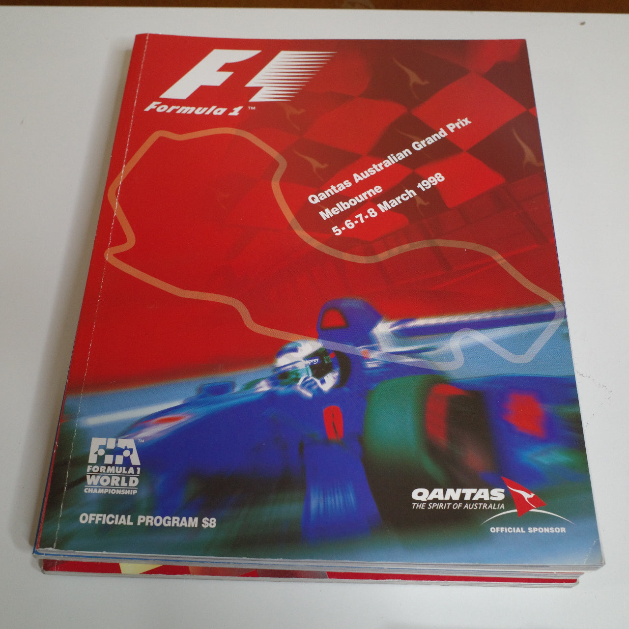 Lot of 7 Melbourne Australian Grand Prix Programs 1996 1997 1998 2000 2001 2002