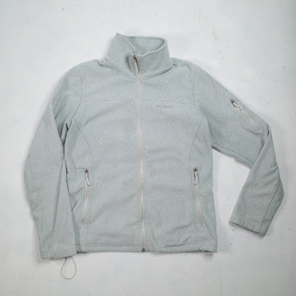 Columbia Fleece Jacket Zip Up Grey Fleece Women's Medium