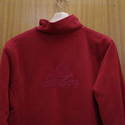 Adidas Reversible Vintage Fleece Nylon Jacket Grey Orange Women’s 10 Small