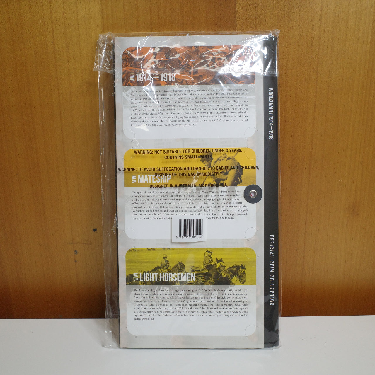 WWI ANZAC COMMEMORATIVE COIN: 1914-1918 (2015 20c COIN 100 YEARS OF ANZAC) WITH BINDER