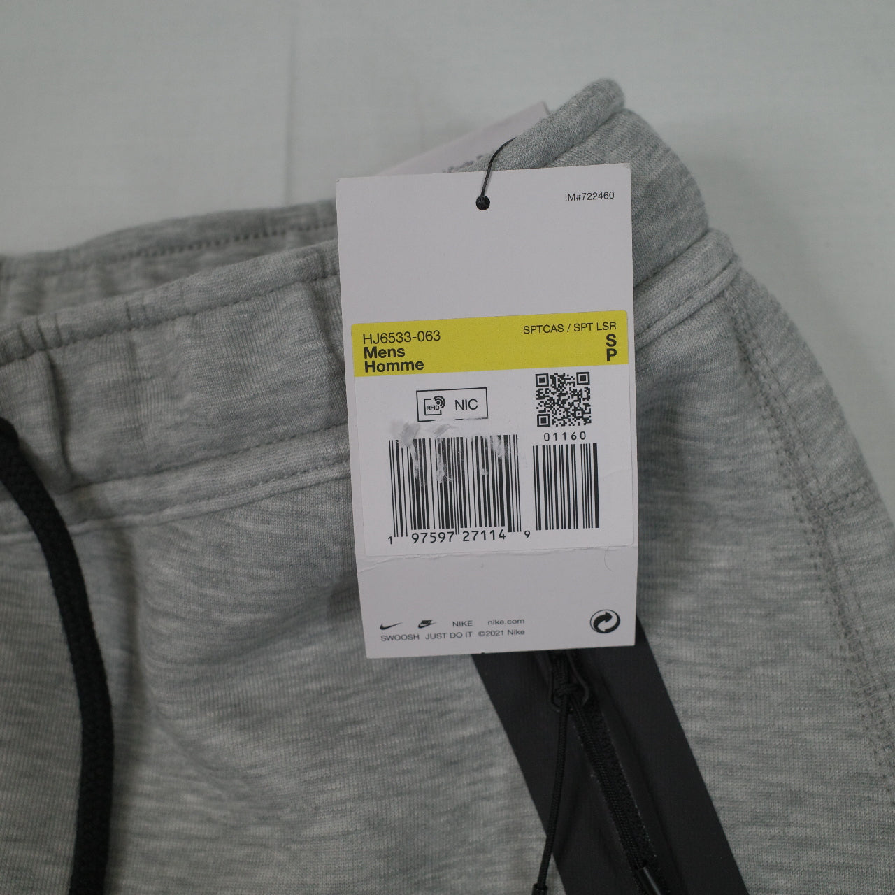 New Nike Tech Men's Fleece Open Hem Grey Track Pants Mens Small RRP