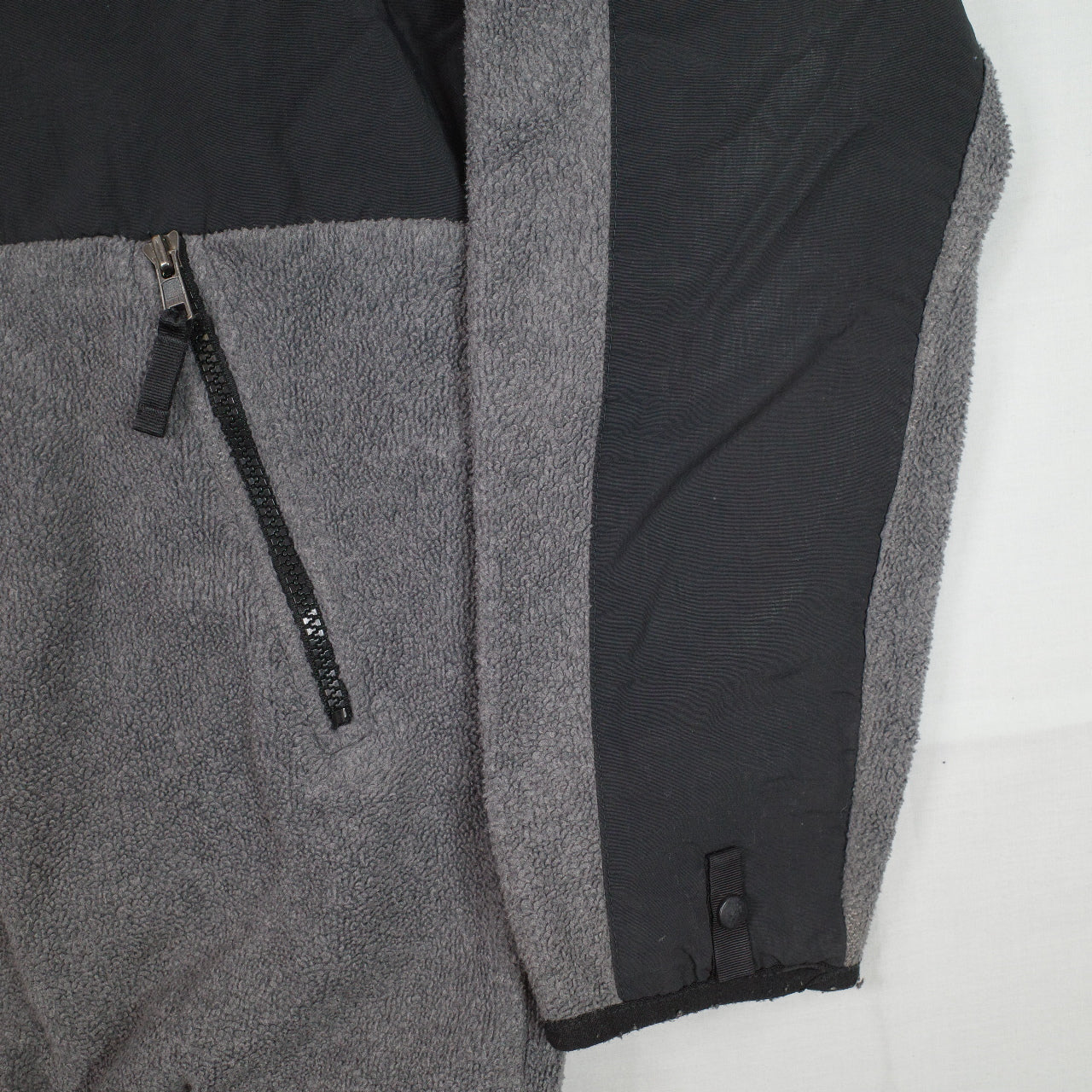 The North Face Denali Full Zip Jacket Grey Black Mens Medium