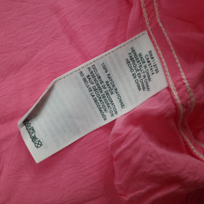 True Religion Womens Western Pink Rhinestone Button Up Long Sleeve Shirt Large