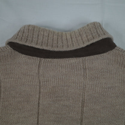 Sovrano Pure Wool Knit Australian Made 90's Collared Light Brown Sweater Men's Large