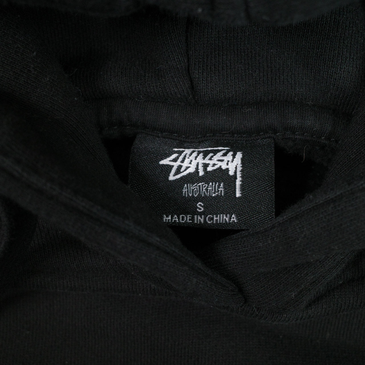 Stussy Australia Black World Tour Black Hoodie Sweater Pullover Mens Small
