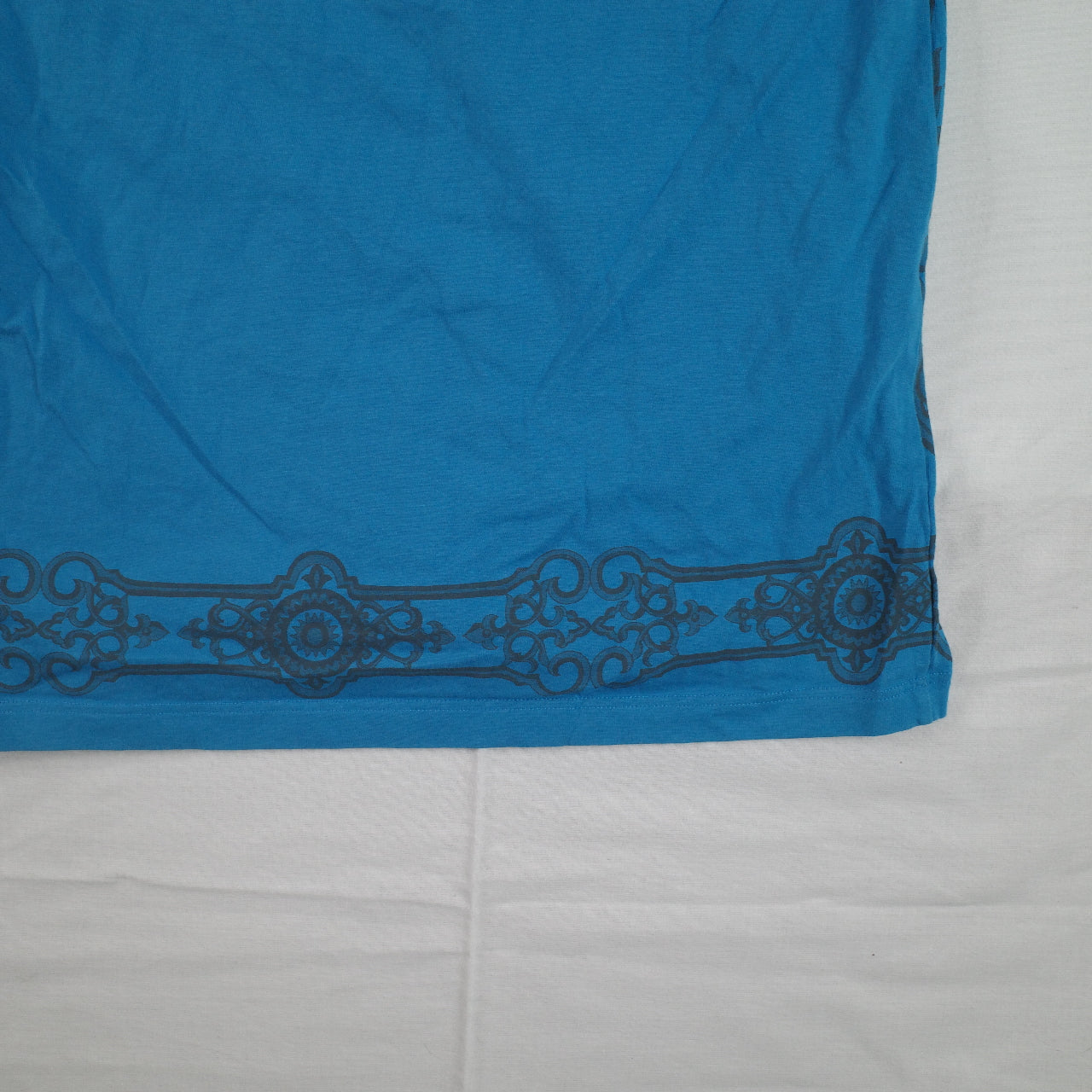 Versace Collection T-Shirt Blue Short Sleeve Mens Medium Slim Fit