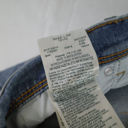 Wrangler Mens Jeans W42 L32 Cowboy Texas Light Blue Denim