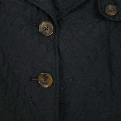 Max Mara Vintage Quilted Black Jacket Missing Buttoms Size 14