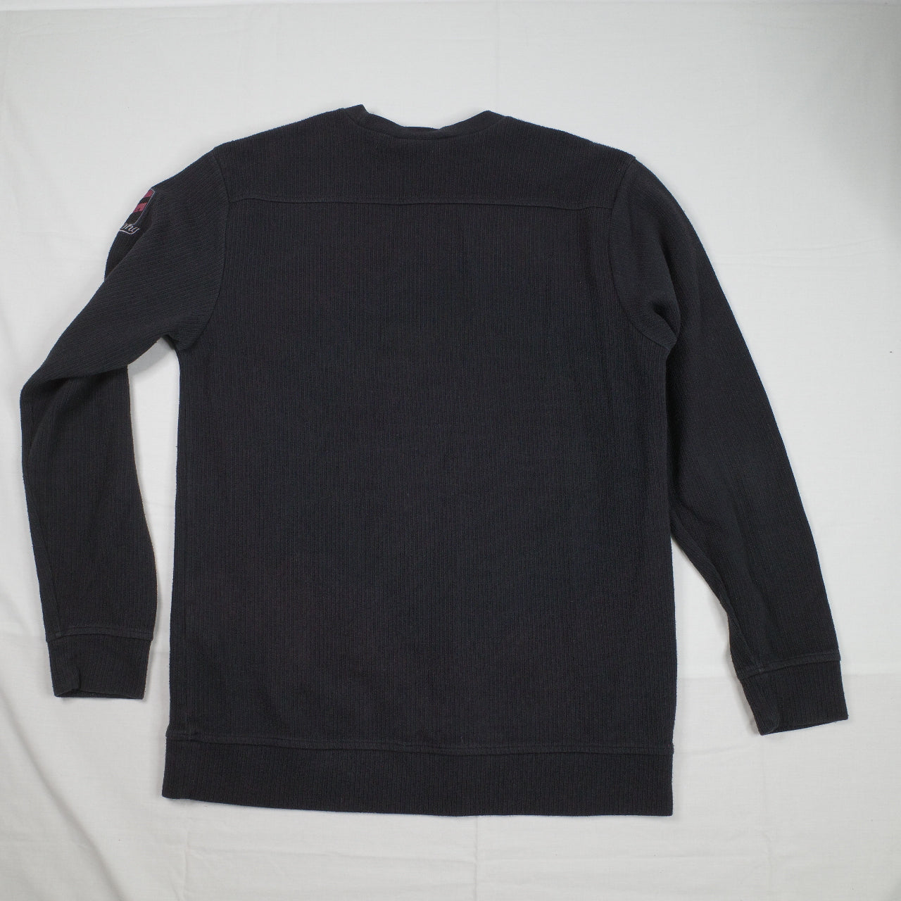 Billabong Cable Knit Black Washed Sweater Crewneck Mens Large
