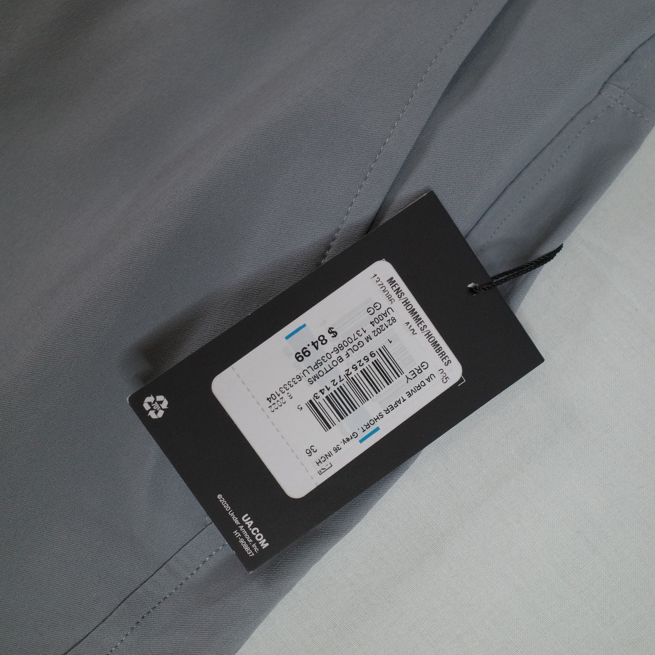 Under Armour Men Drive Tapered Shorts Size 36 UA Golf Water Repellent Grey New