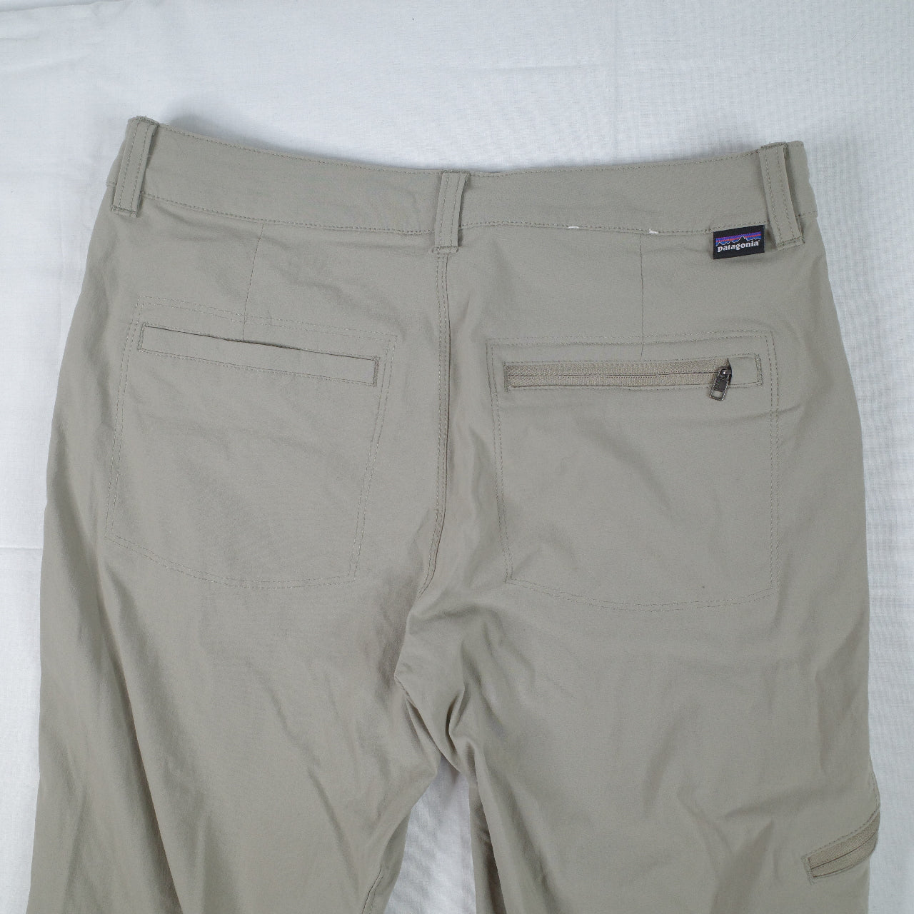 Patagonia Womens Pants Size 2 Khaki Beige Quandry Nylon Roll Up Hiking Pants