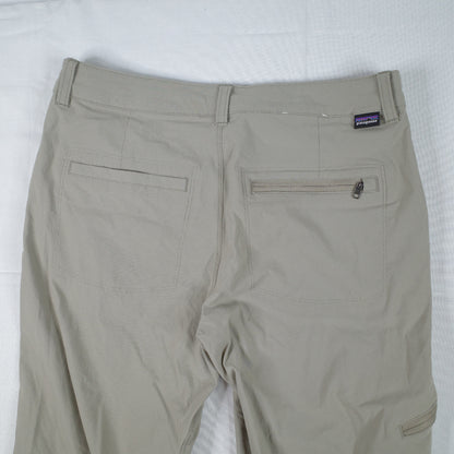 Patagonia Womens Pants Size 2 Khaki Beige Quandry Nylon Roll Up Hiking Pants