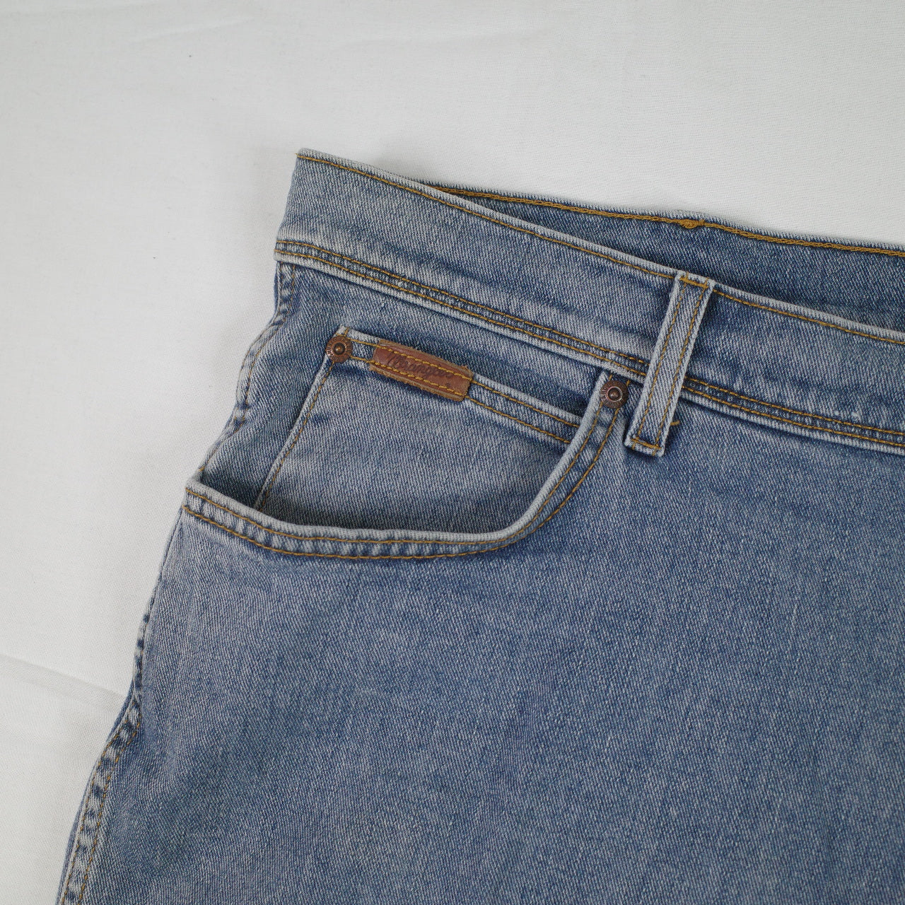 Wrangler Mens Jeans W42 L32 Cowboy Texas Light Blue Denim