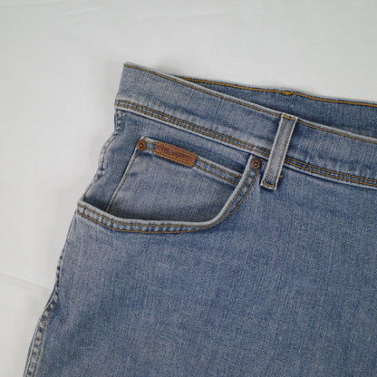 Wrangler Mens Jeans W42 L32 Cowboy Texas Light Blue Denim