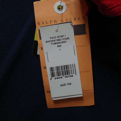 Polo Ralph Lauren Polo Sport Red Blue Spell Out Mens Large NWT