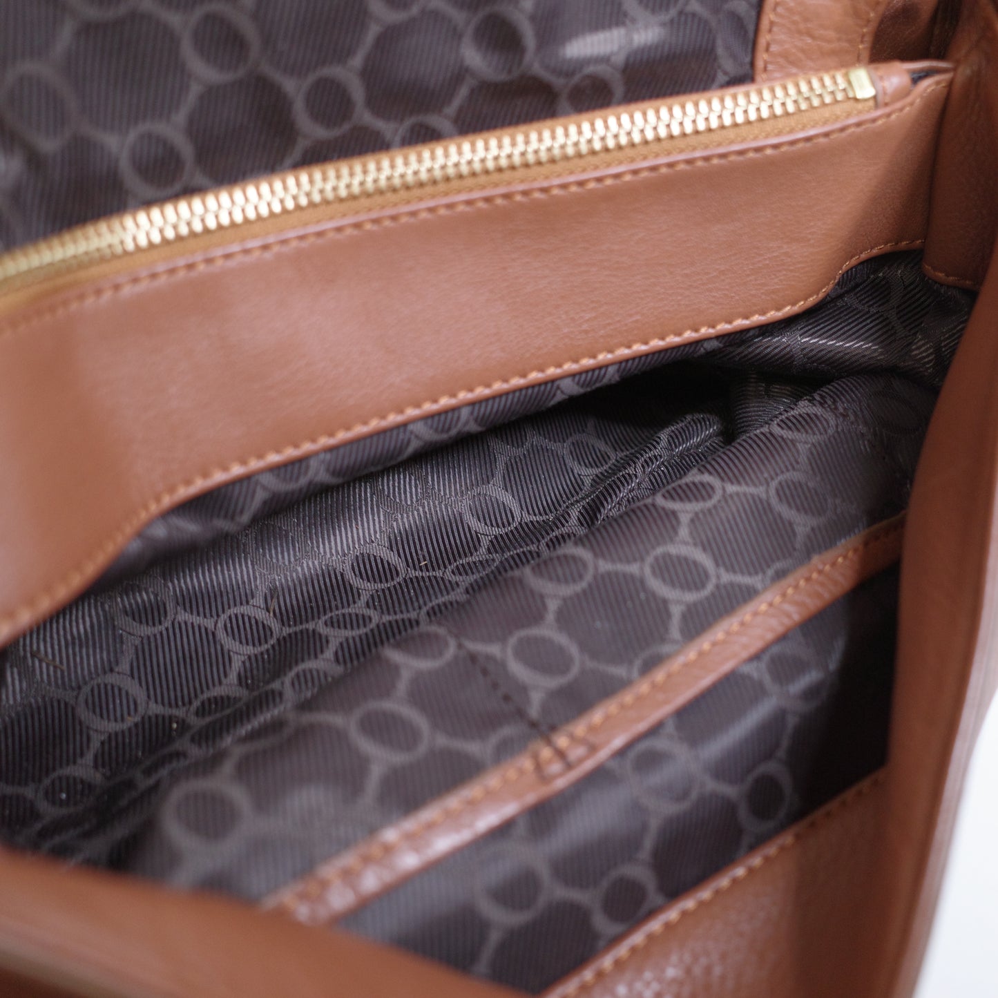 Oroton Tan Leather Shoulder Bag
