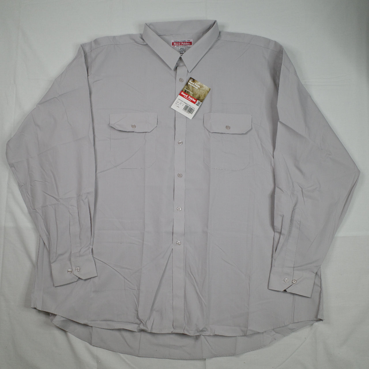 Hard Yakka Y07590 Permanent Press Poly Cotton Shirt Long Sleeve Beige Mens 5XL
