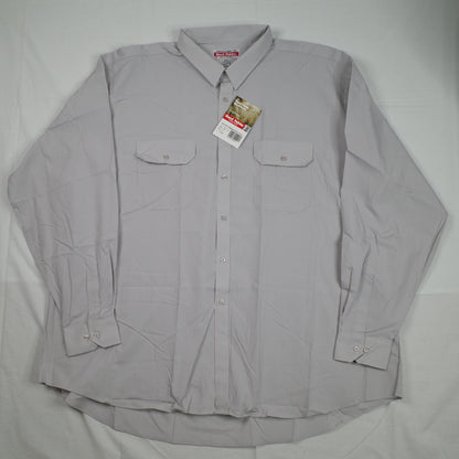 Hard Yakka Y07590 Permanent Press Poly Cotton Shirt Long Sleeve Beige Mens 5XL
