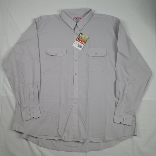 Hard Yakka Y07590 Permanent Press Poly Cotton Shirt Long Sleeve Beige Mens 5XL