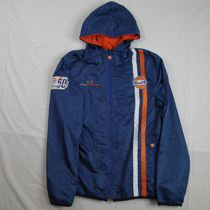Gulf Racing 50th Anniversary Le Mans Win Striped Jacket Blue Mens Small