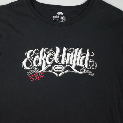 Ecko Unltd Black Graffiti Rhino Tee T Shirt Mens XL