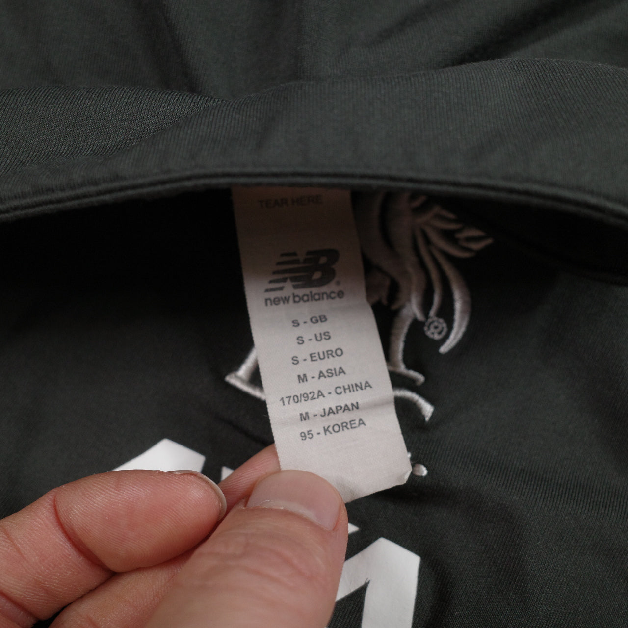 Liverpool FC New Balance Quarter Zip Training Grey Black Long Sleve Mens Small