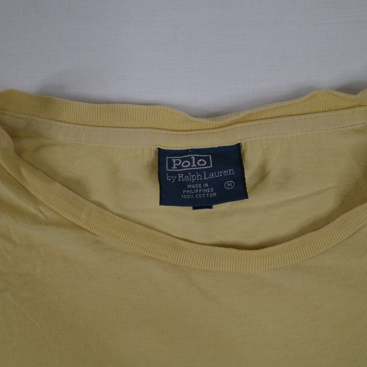 Polo Ralph Lauren Vintage 67 Horse And Rider Yellow T-Shirt Short Sleeve Mens M