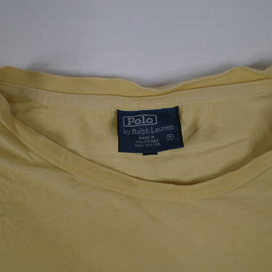 Polo Ralph Lauren Vintage 67 Horse And Rider Yellow T-Shirt Short Sleeve Mens M