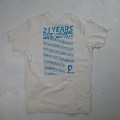 Australian Open 2010 21 Years Winner Back Print T-Shirt White Mens Small