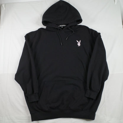 Playboy x Misguided Spell Out Back Print Embroidered Chest Logo Oversized Hoodie Sweater Womens 16