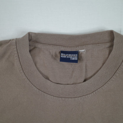 Vintage Y2K Billabong Shirt Mens XXL Light Brown Short Sleeve