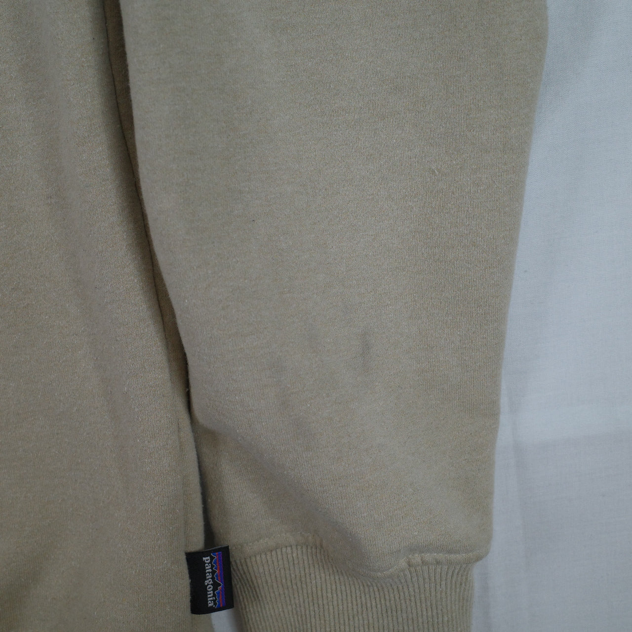 Patagonia Mens Sweater Uprisal P6 Label Crewneck Beige Medium